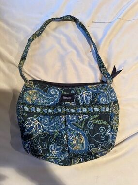 liz & co. Quilted Paisley Shoulder Bag in Blue and Green